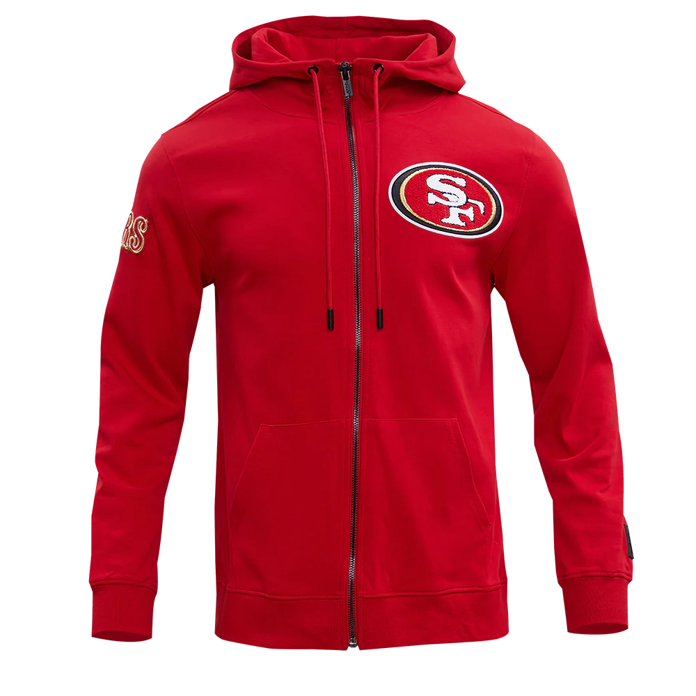Pro Standard Men's San Francisco 49ers 4-Hit Full-Zip Hoodie-Scarlet