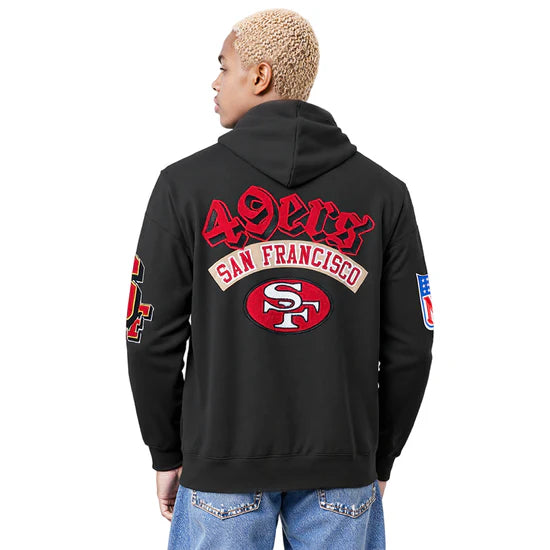 Pro Standard San Francisco 49ers Best Of' Drop Shoulder Hoodie -Black