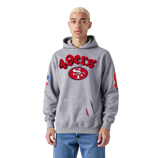 Pro Standard San Francisco 49ers Best Of' Drop Shoulder Hoodie -Heather Gray