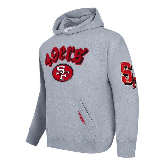 Pro Standard San Francisco 49ers Best Of' Drop Shoulder Hoodie -Heather Gray