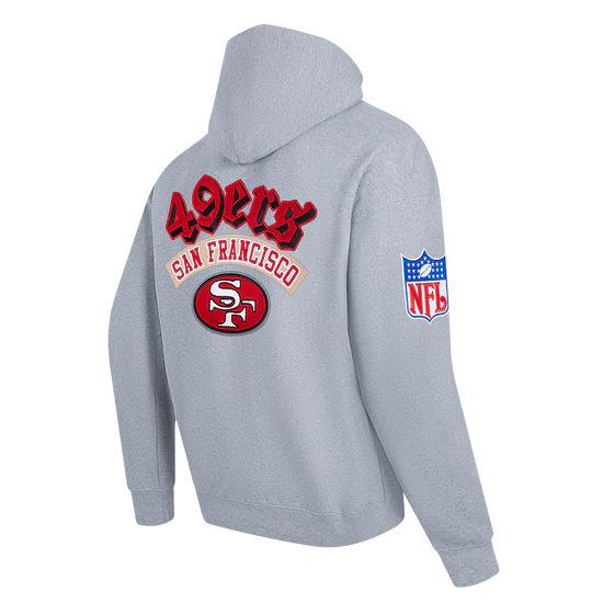 Pro Standard San Francisco 49ers Best Of' Drop Shoulder Hoodie -Heather Gray