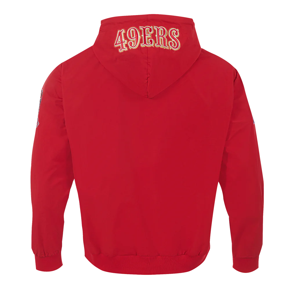 Pro Standard Men's San Francisco 49ers Hybrid Woven Full-Zip Hoodie - Red