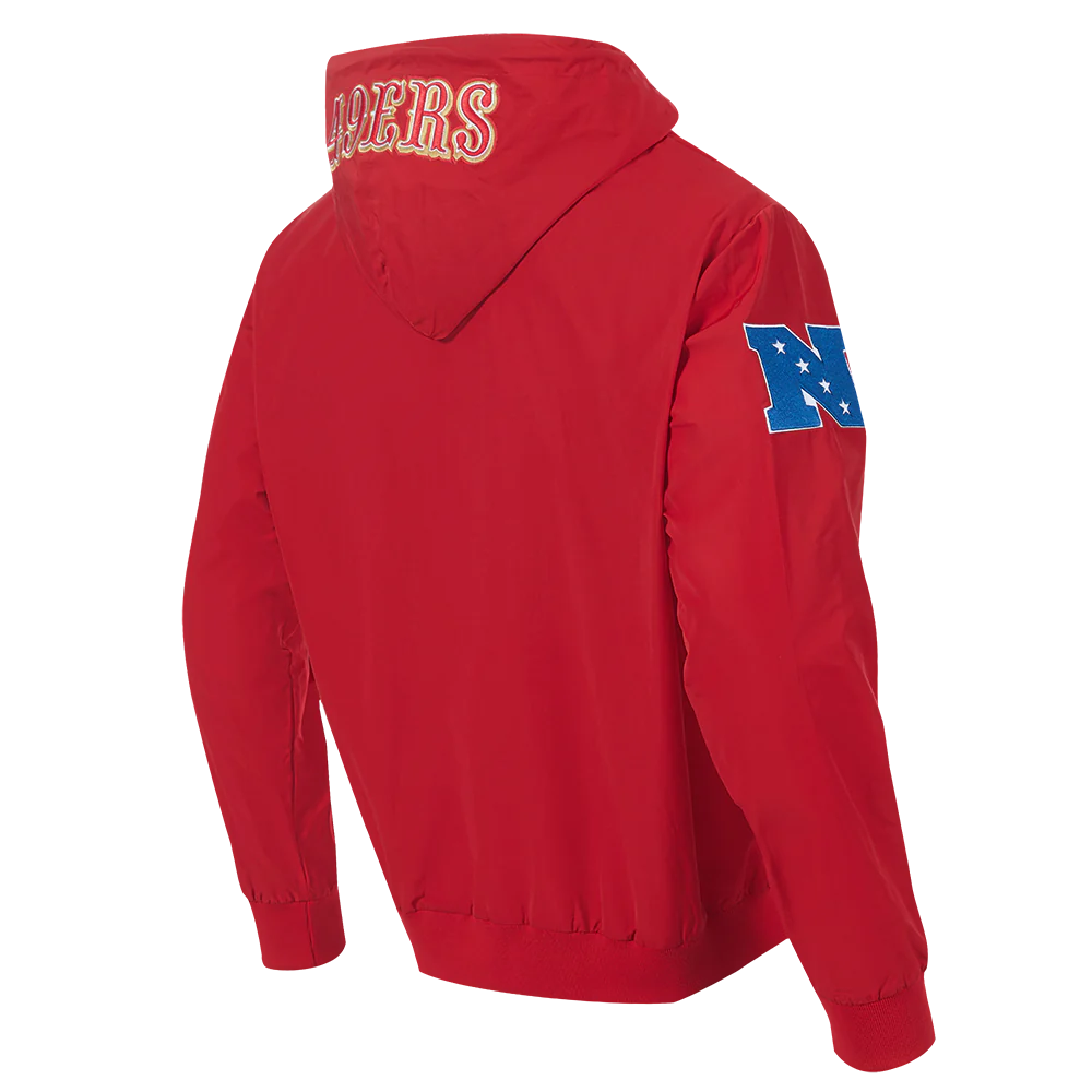 Pro Standard Men's San Francisco 49ers Hybrid Woven Full-Zip Hoodie - Red