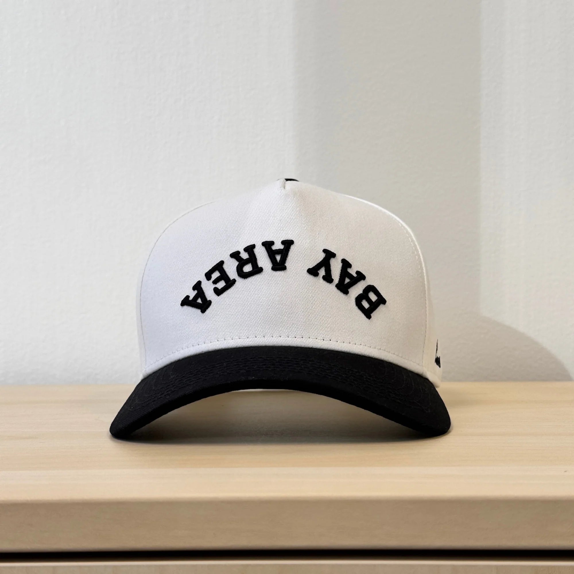 Laces Bay Area Downside Up Adjustable Hat- Black/White