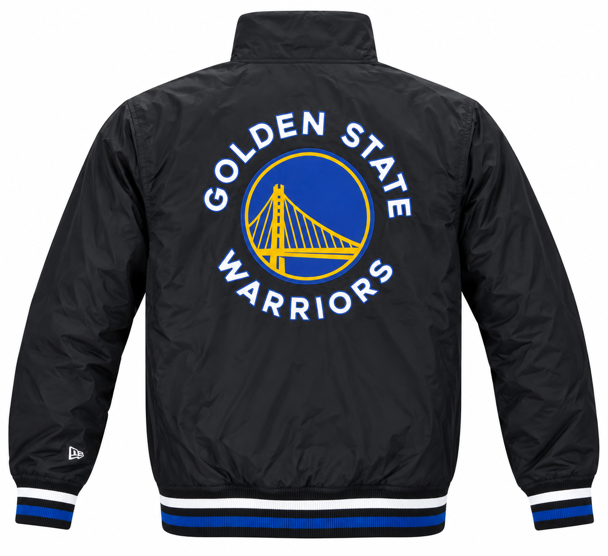 New Era Golden State Warriors Throwback Nylon Full-Zip Jacket