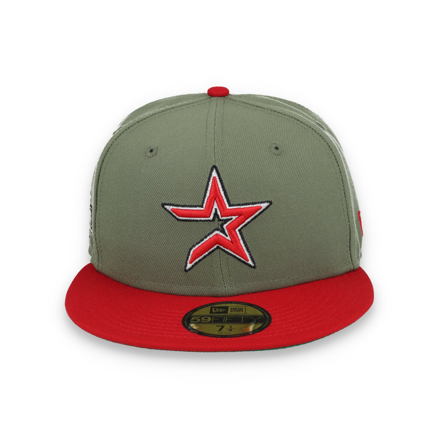 Houston All Star game Side Patch 59FIFTY Fitted Hat- Olive Green