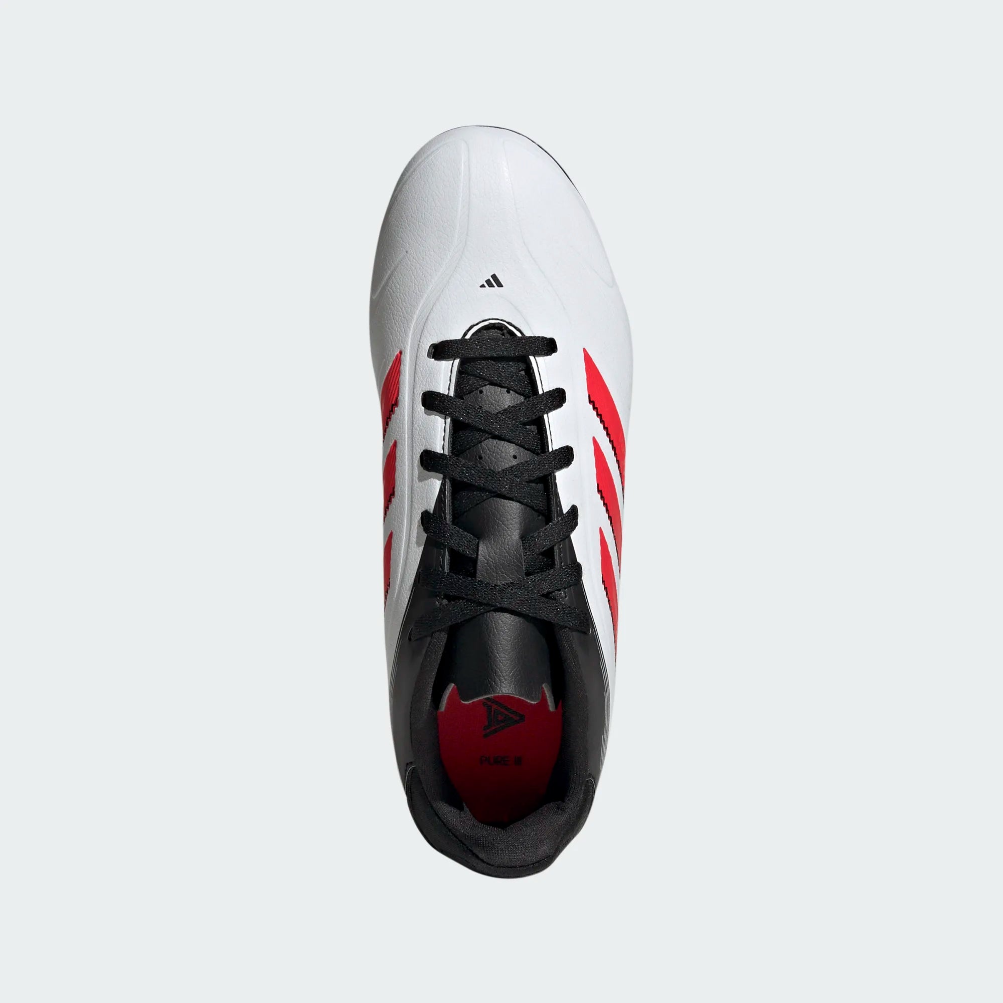 Adidas Jr Copa Pure III Club FG/MG-White/Lucid Red/Black