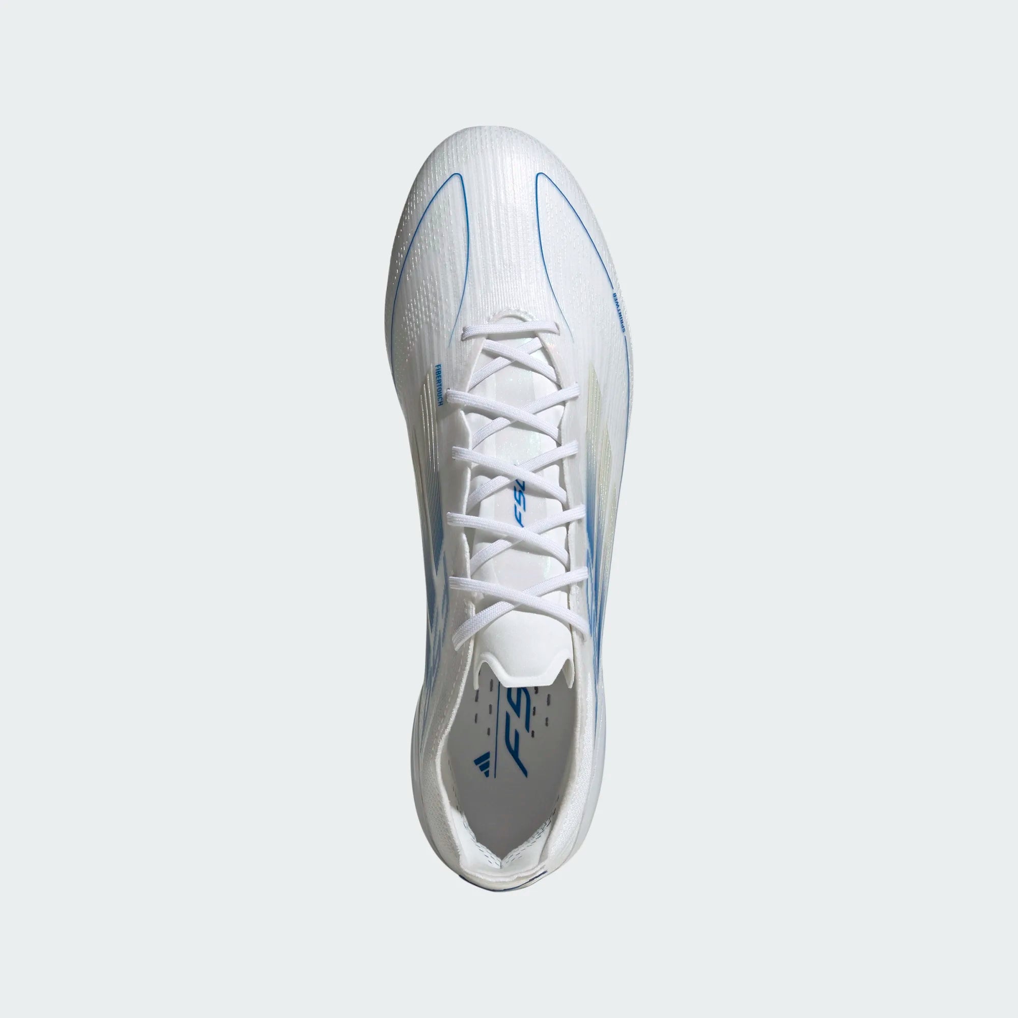 Adidas F50 Elite FG/MG-White/Metallic Silver/Blue