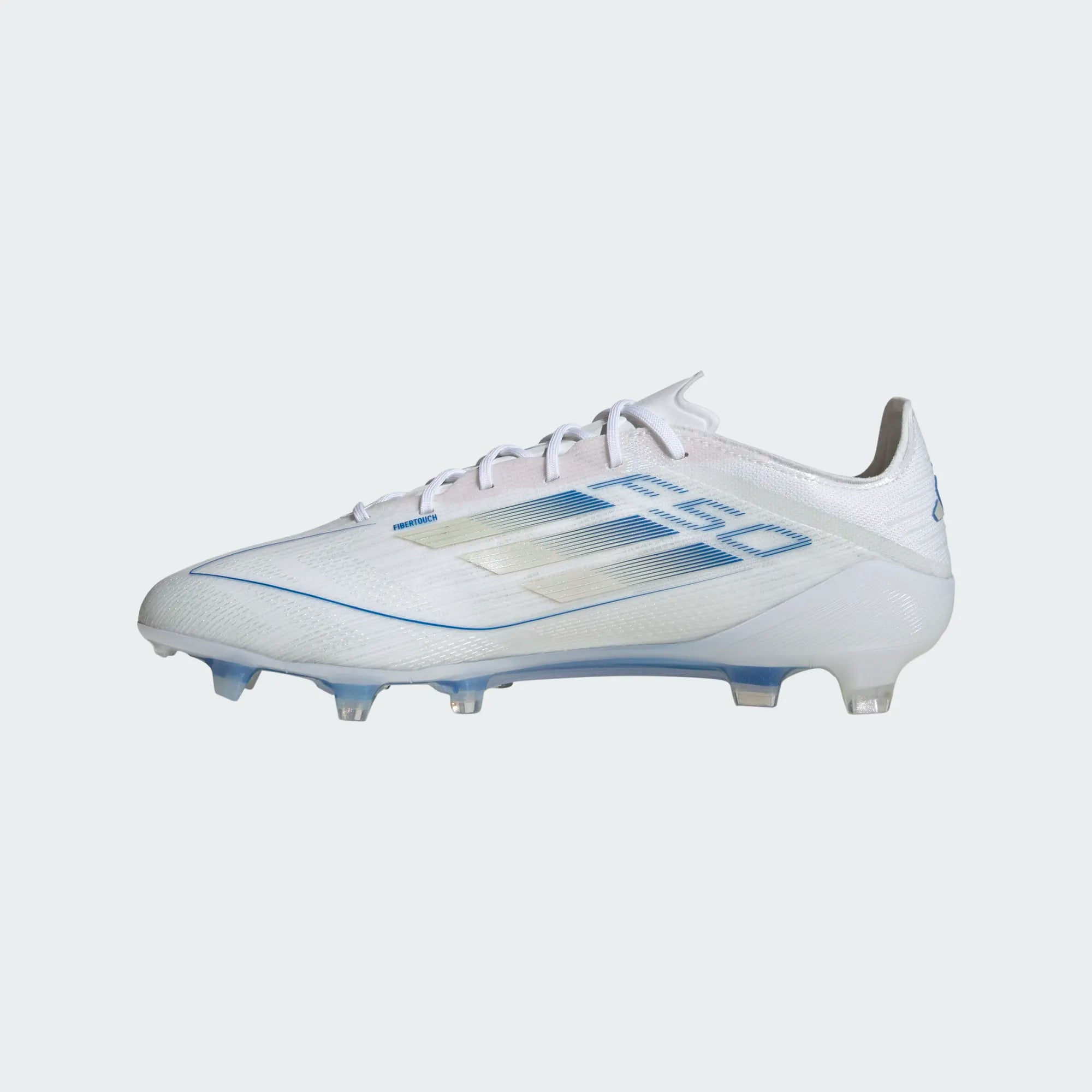 Adidas F50 Elite FG/MG-White/Metallic Silver/Blue