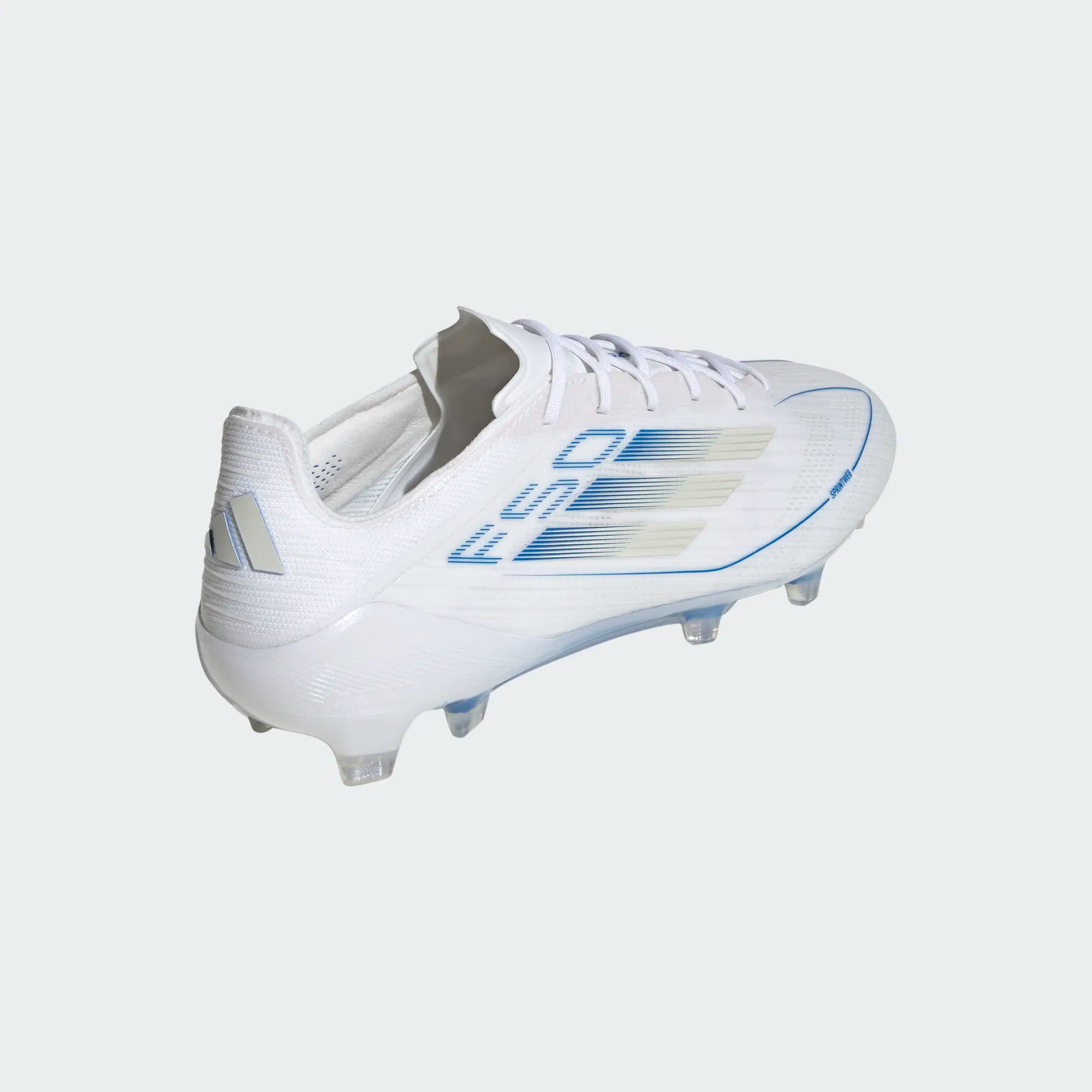 Adidas F50 Elite FG/MG-White/Metallic Silver/Blue