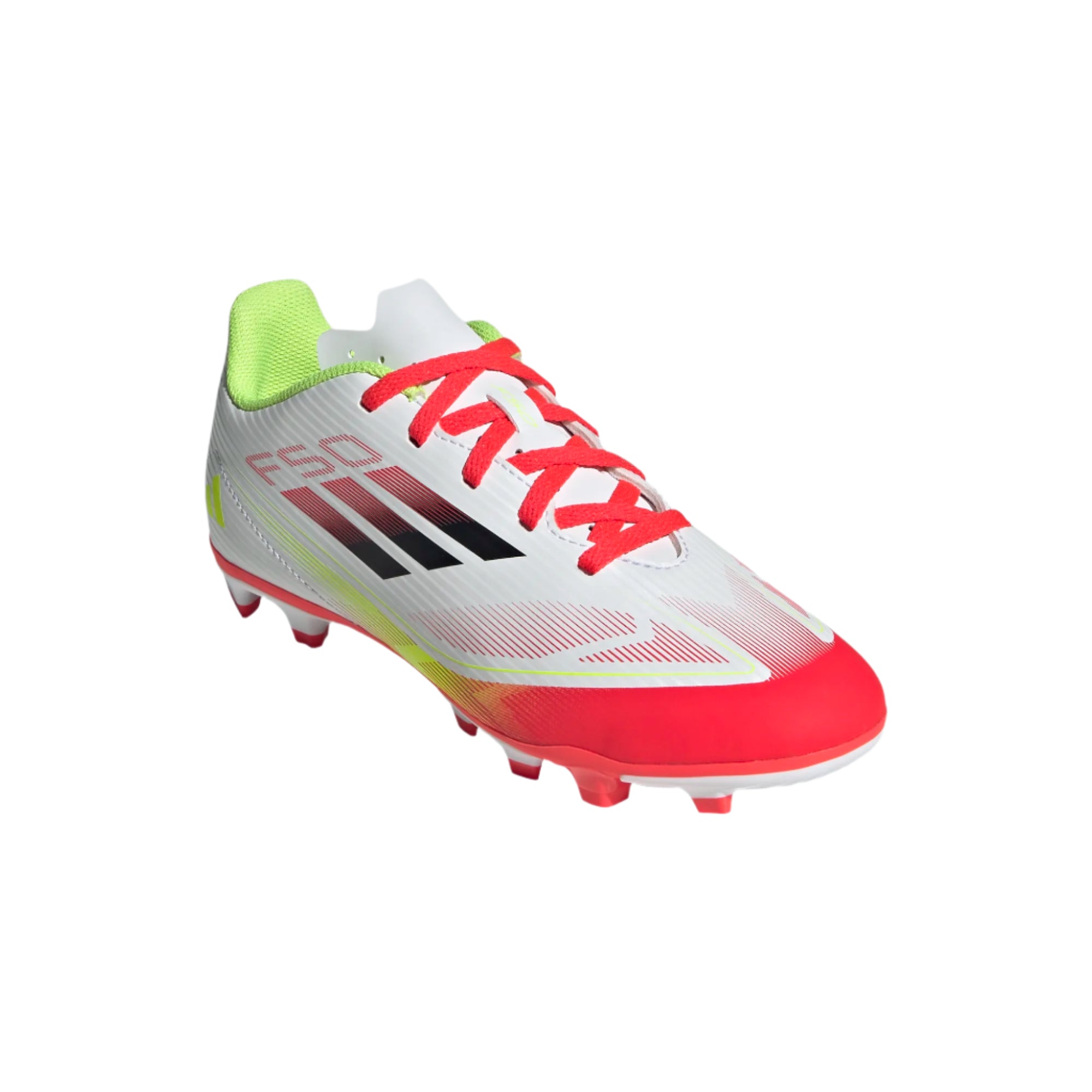 Adidas Jr F50 Club FG/MG-White/Red/Yellow