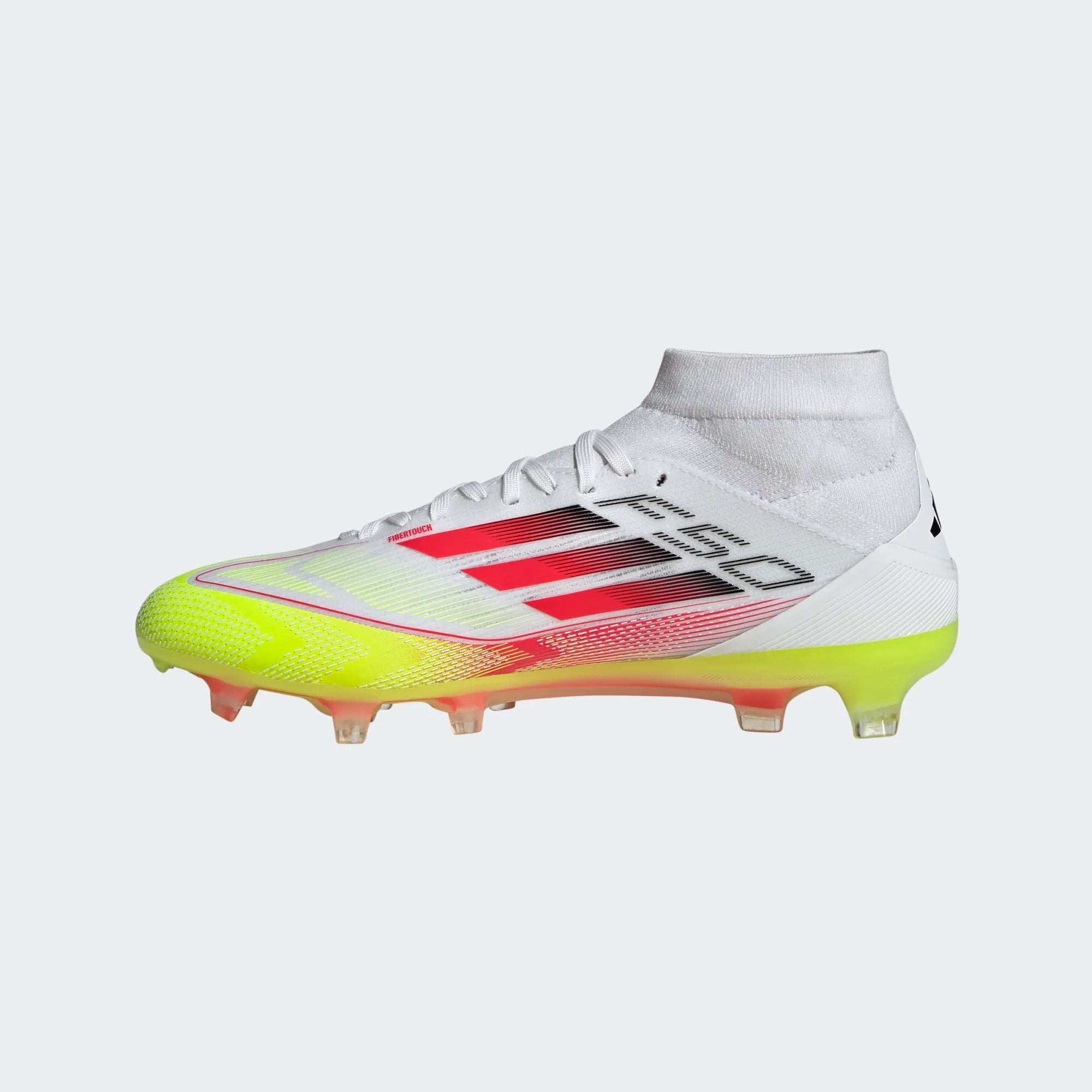 Adidas Womens F50 Pro MID FG/MG-White/Lucid Red/Volt