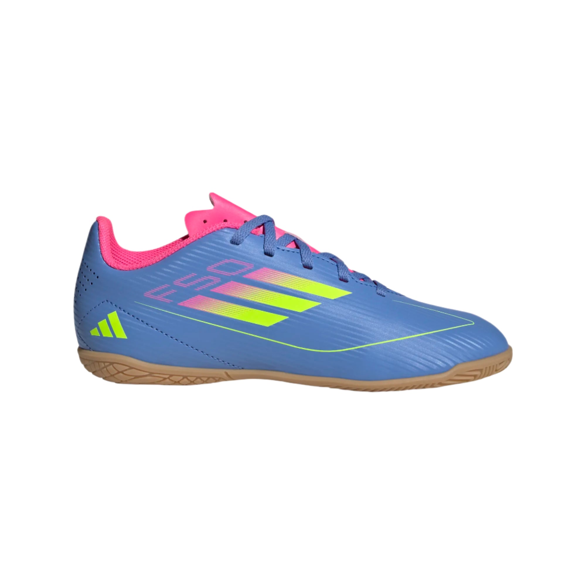 Adidas Jr F50 Club IC-Light Blue/Lucid Yellow/Pink