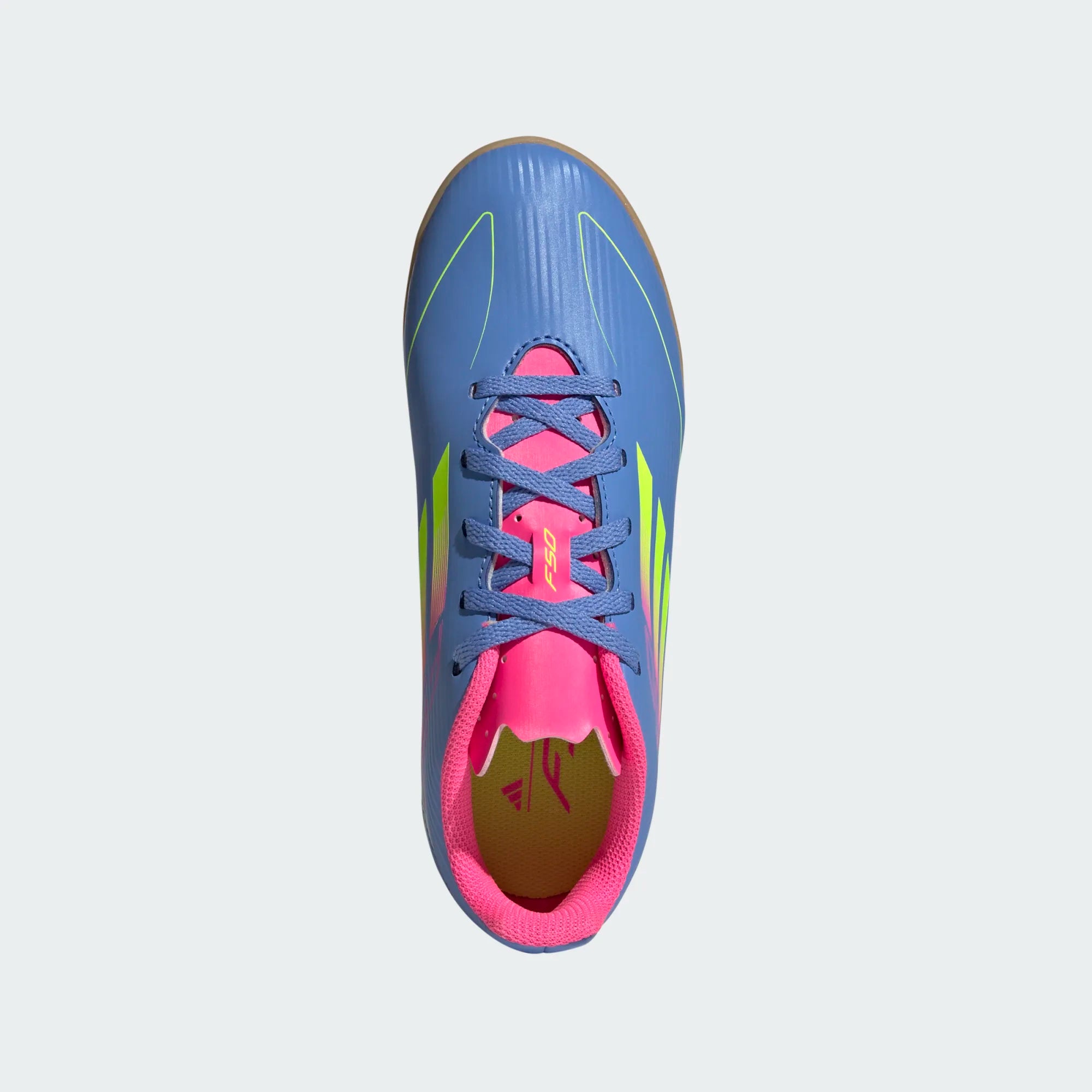 Adidas Jr F50 Club IC-Light Blue/Lucid Yellow/Pink