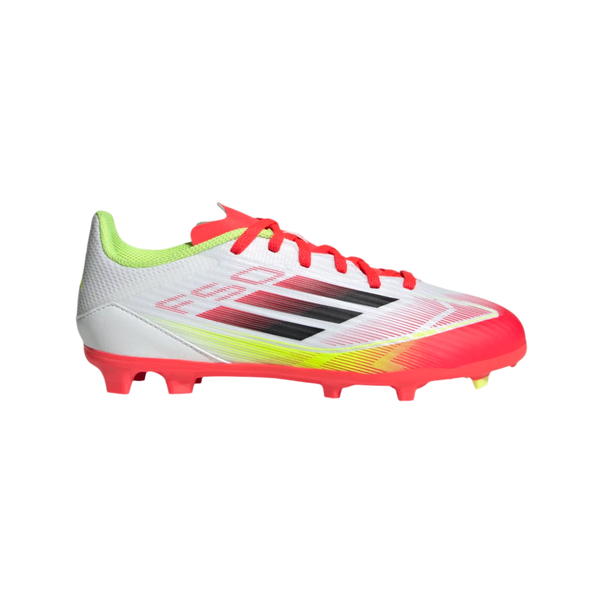 Adidas JR  F50 League FG/MG-White/Black/Yellow