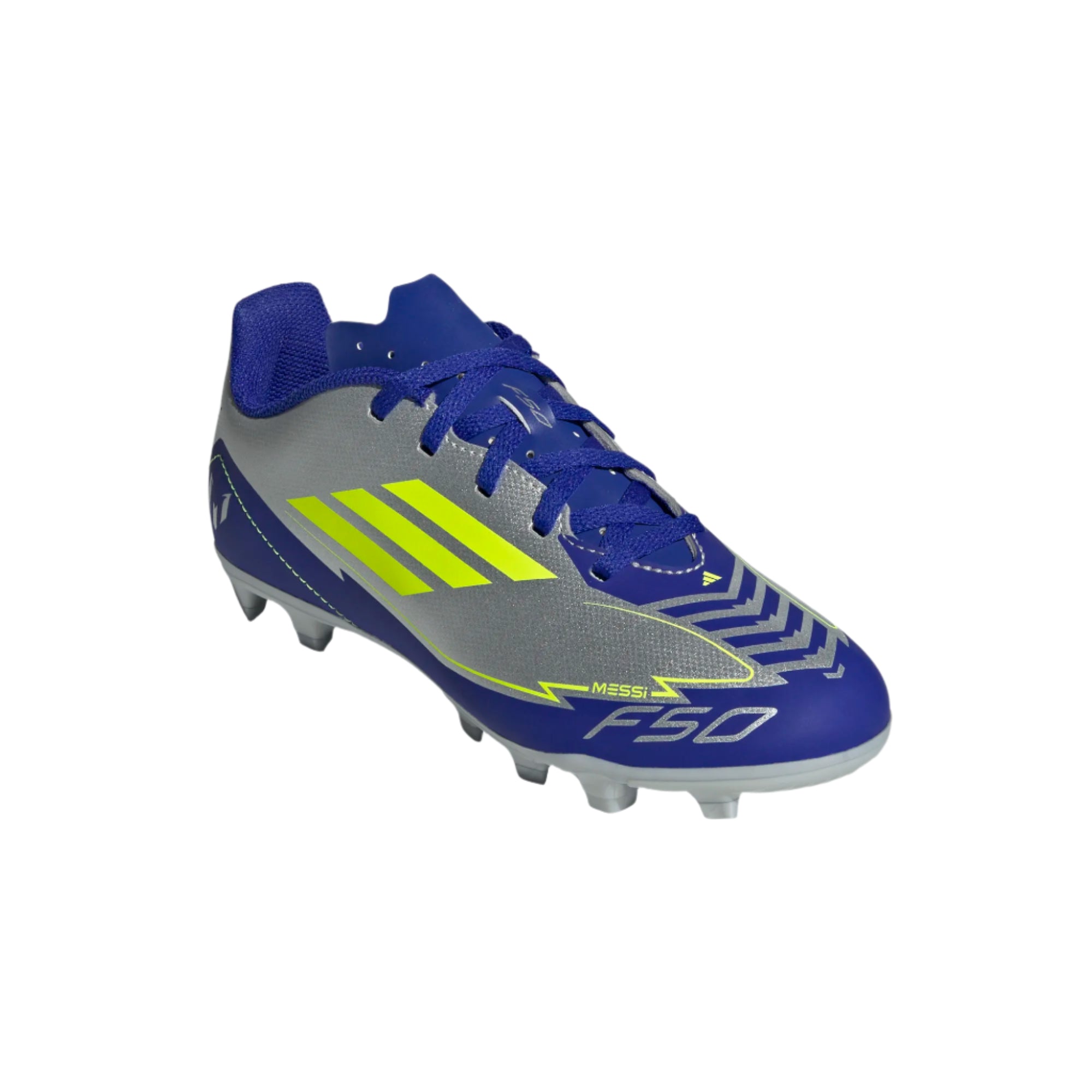 Adidas Jr Messi F50 Club FG/MG-Silver/Yellow/Blue