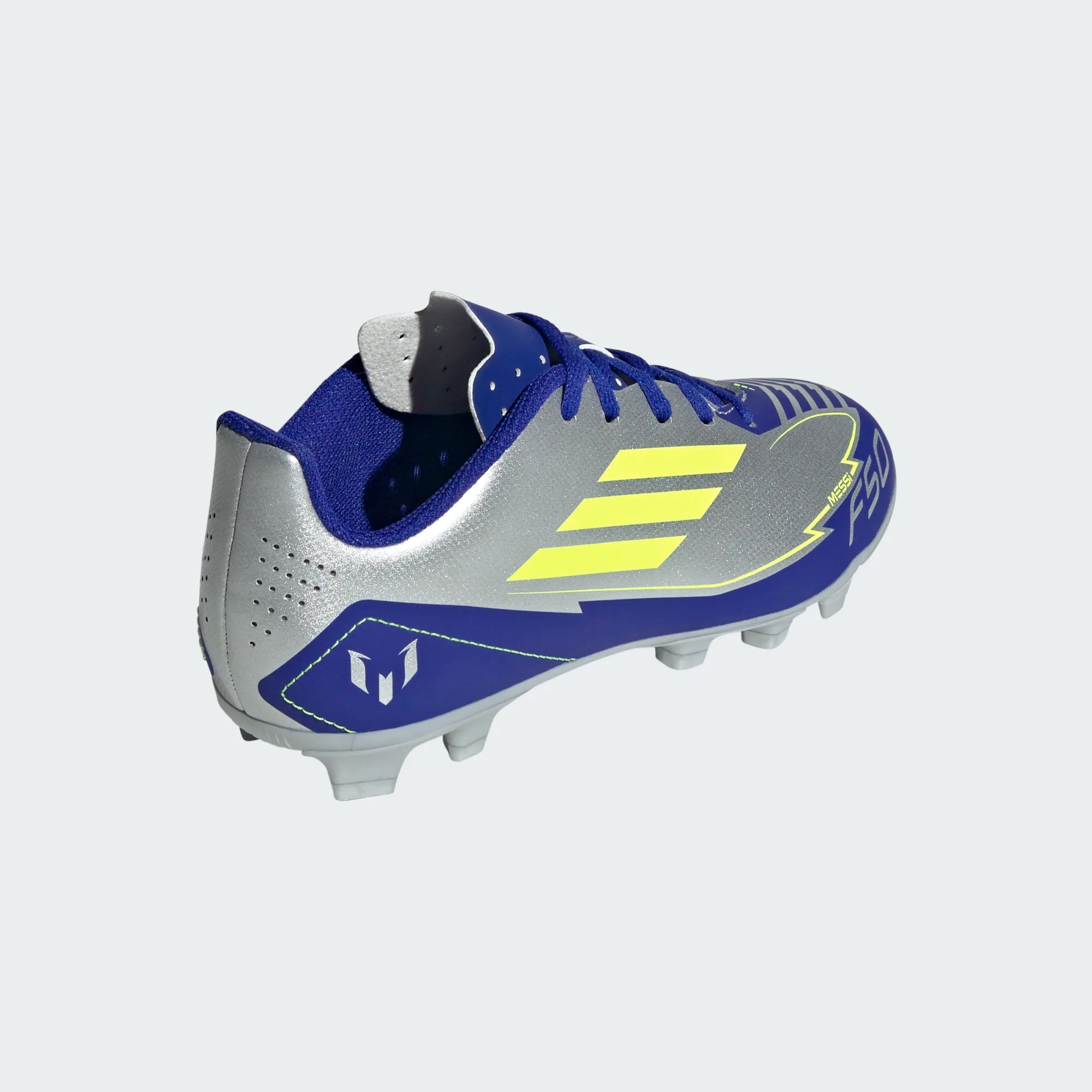 Adidas Jr Messi F50 Club FG/MG-Silver/Yellow/Blue