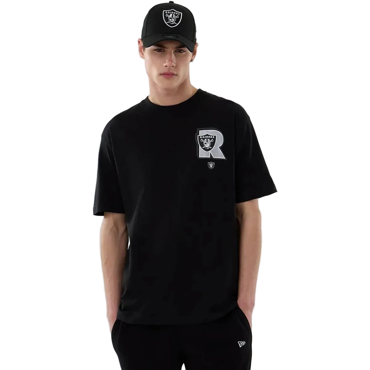New Era Men's Las Vegas Raiders Cartoon Collection T-Shirt-Black