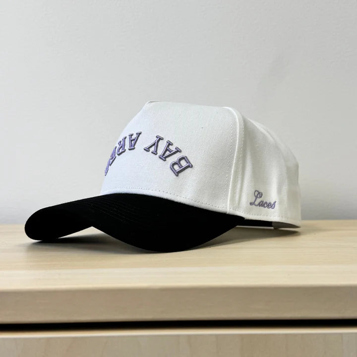 Laces Bay Area Downside Up Adjustable Hat- Black/Ube