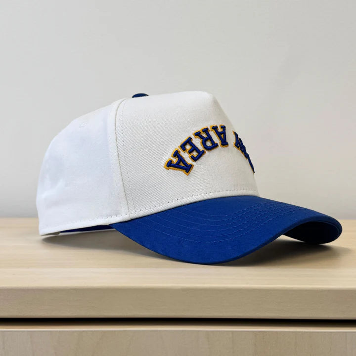Laces Bay Area Downside Up Adjustable Hat- Blue/Gold
