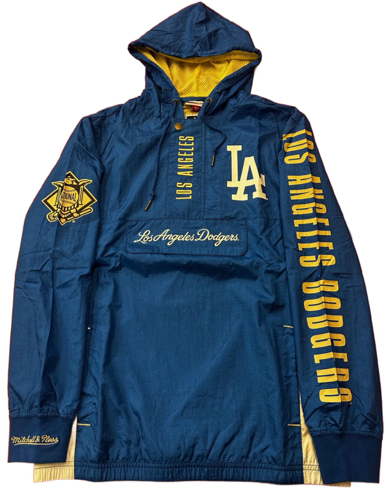Mitchell & Ness Men's Los Angeles Dodgers Team OG 2.0 Anorak Windbreaker Vintage Logo Jacket