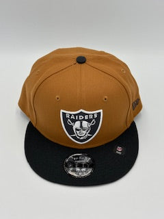 New Era RAIDERS 2-Tone Color Pack 9FIFTY Snapback Hat-Brown/Charcoal