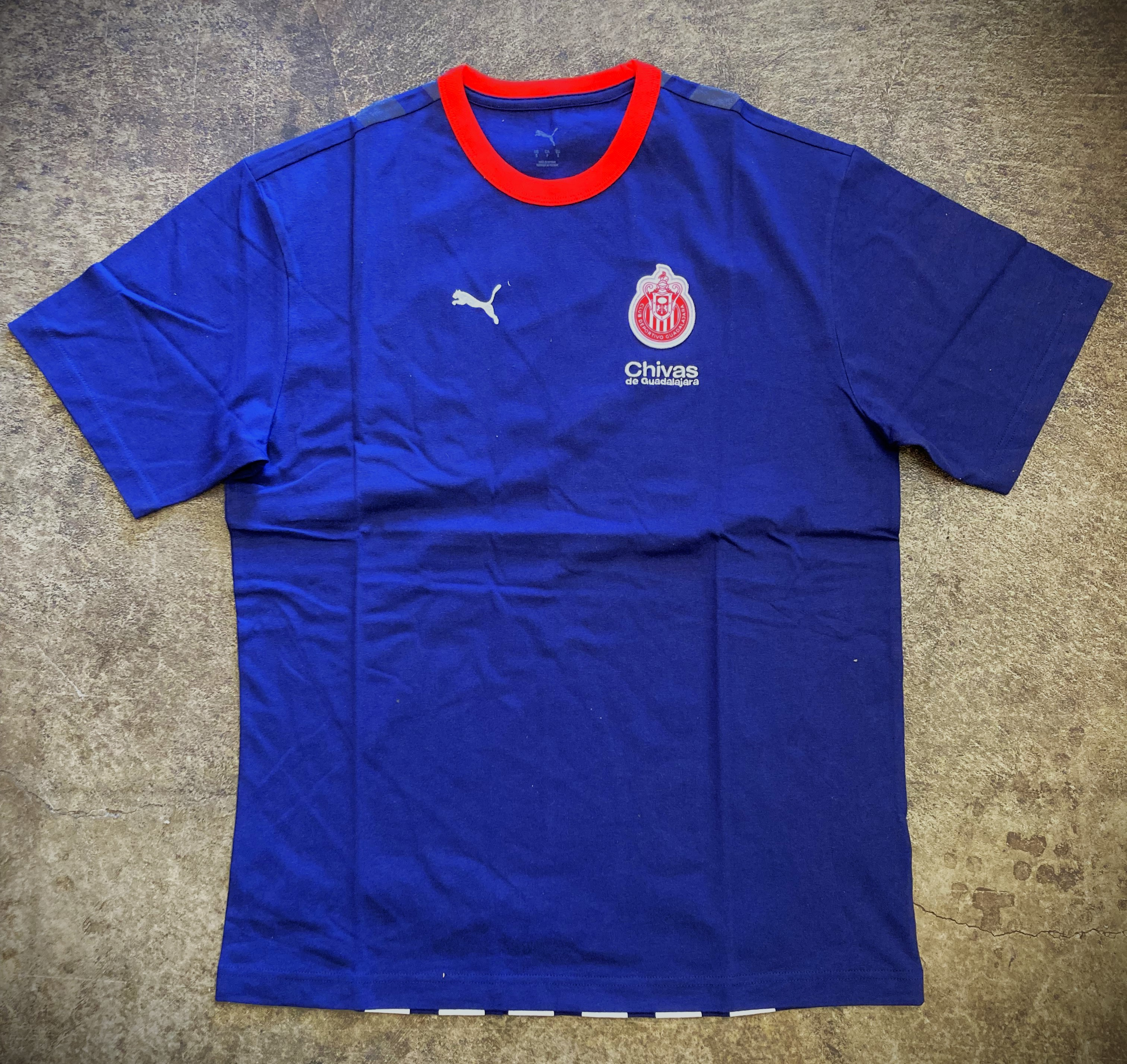 PUMA Men's Chivas Guadalajara 2025 Culture T-Shirt - Navy/Red