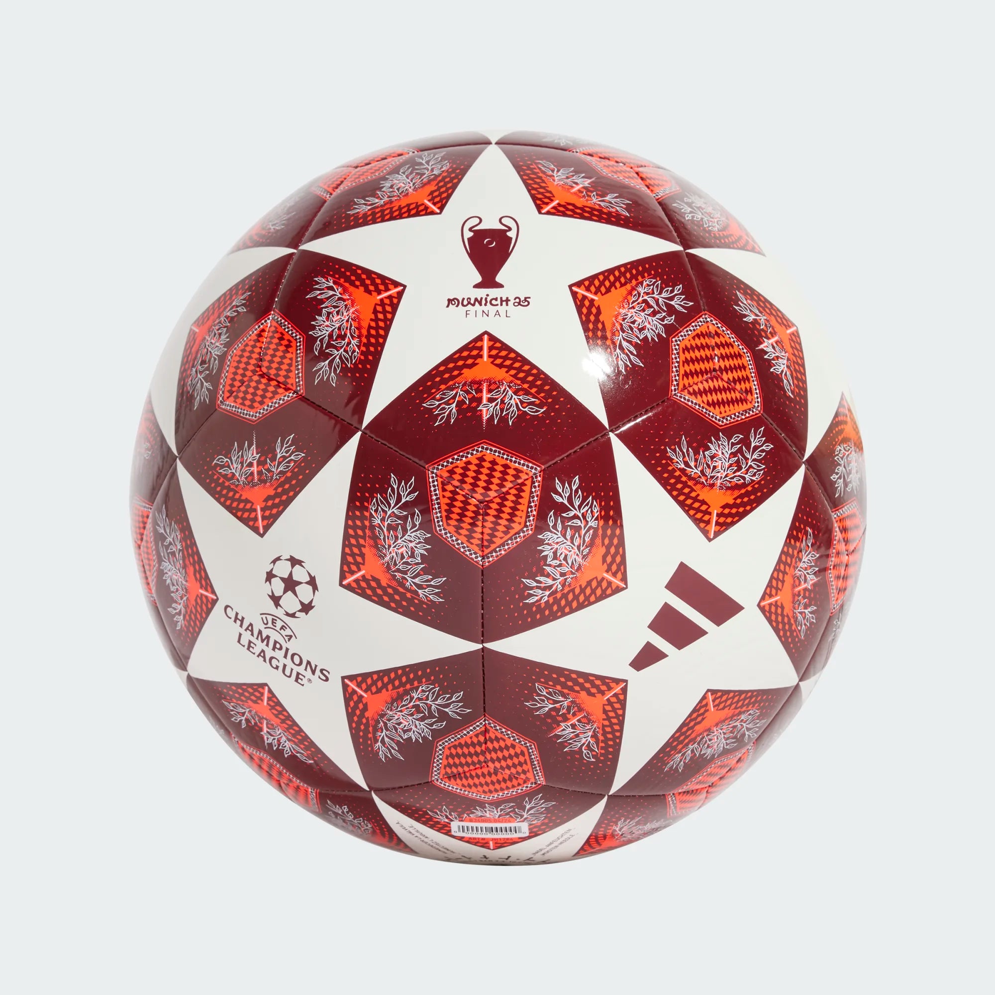 Adidas Champions League Club Soccer Ball 25/26-White/Solar Red