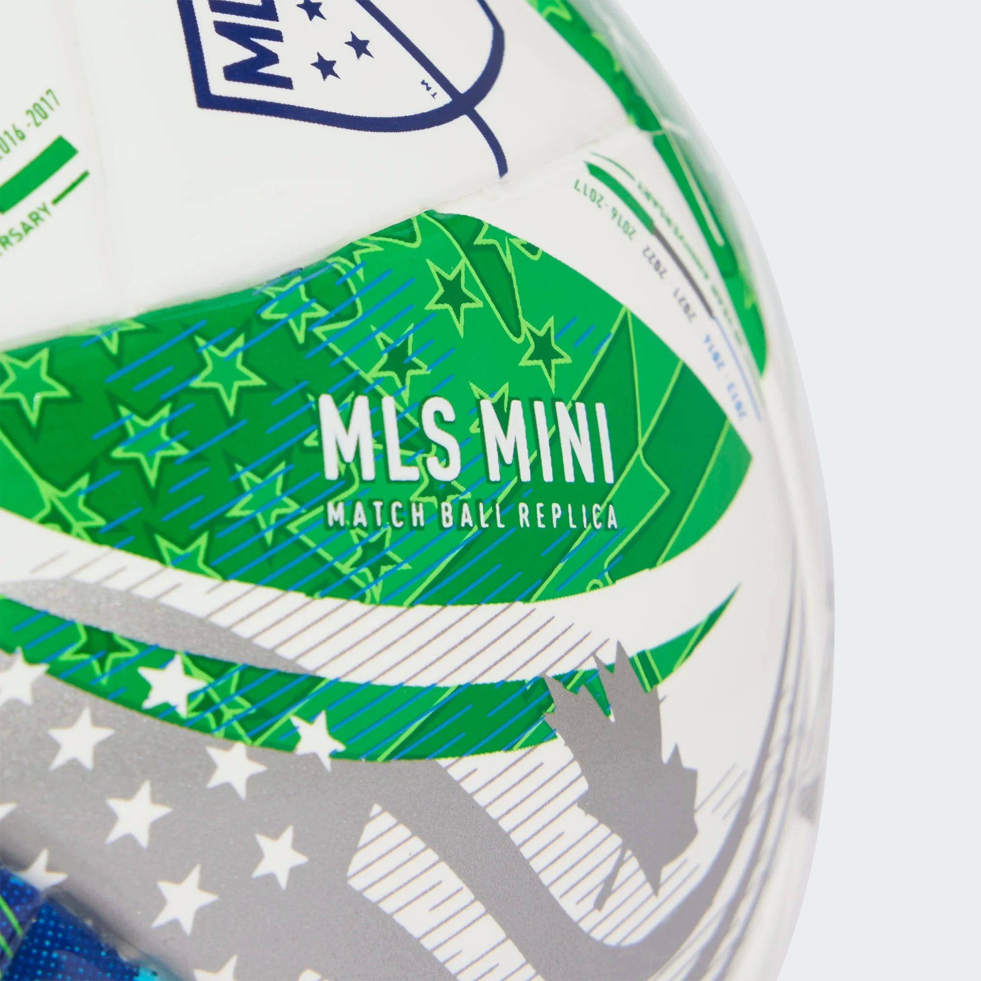 Adidas MLS Mini Soccer Ball-White/Green/Blue