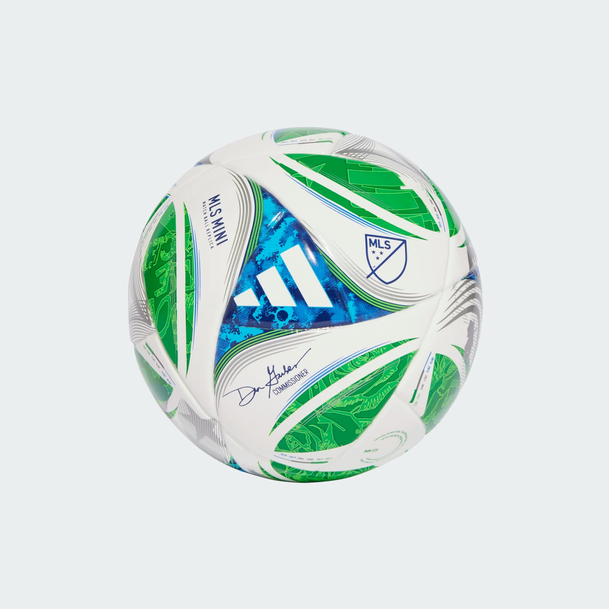 Adidas MLS Mini Soccer Ball-White/Green/Blue