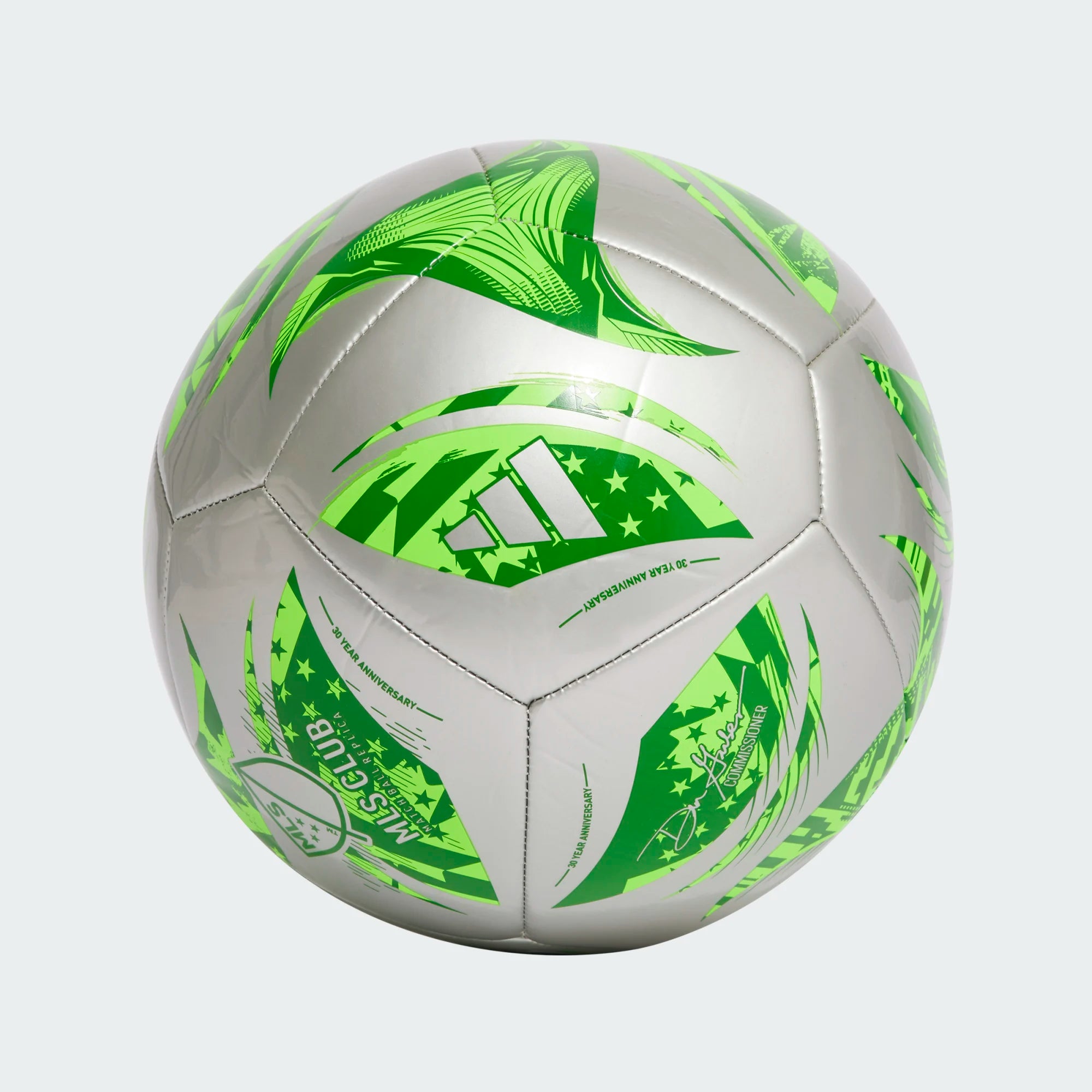 Adidas MLS Club Soccer Ball-Silver/Green