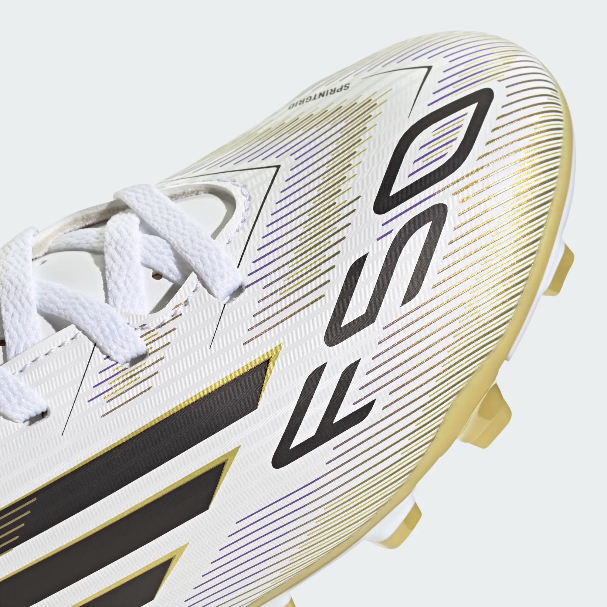 Adidas Jr F50 Club FG/MG-White/Black/Gold