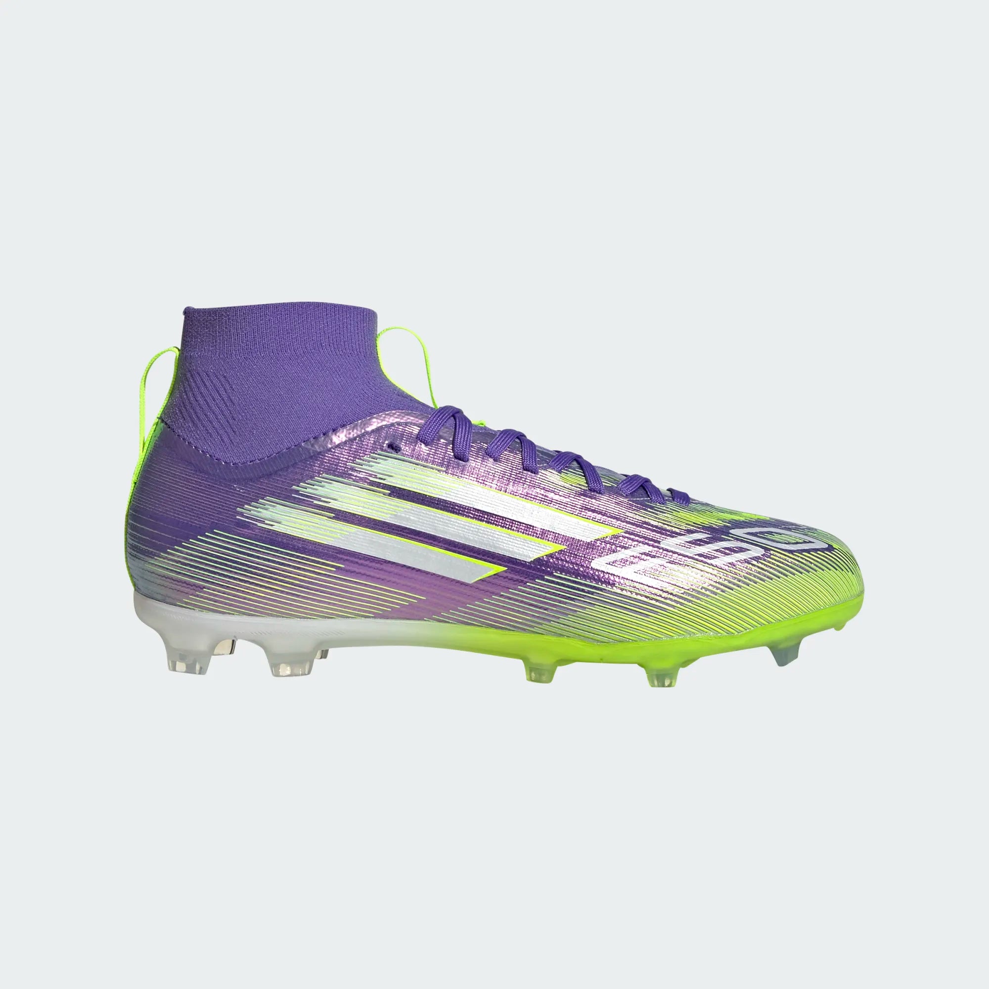 Adidas JR F50 Mid Elite FG/MG-PURRUS/FTWWHT/LUCLEM