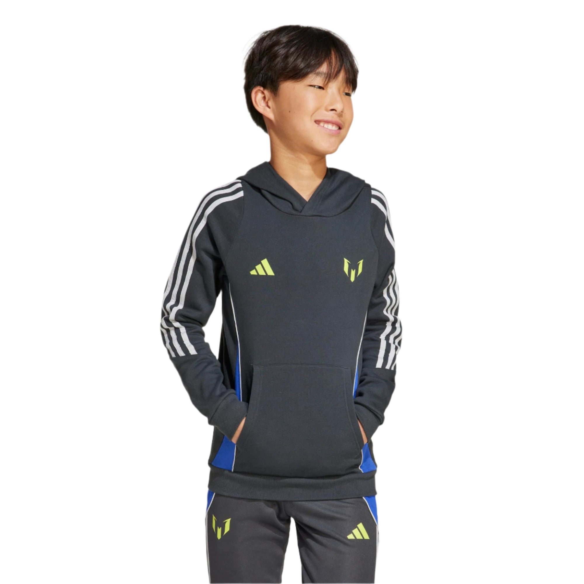 Adidas Youth Messi Hoodie-Carbon