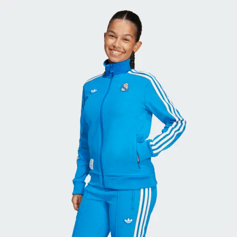 Adidas Youth Real Madrid Track Jacket - Blue/White