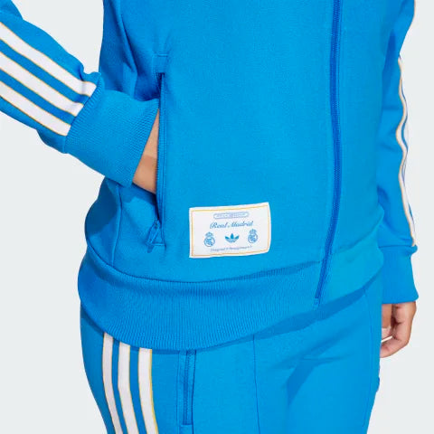 Adidas Youth Real Madrid Track Jacket - Blue/White