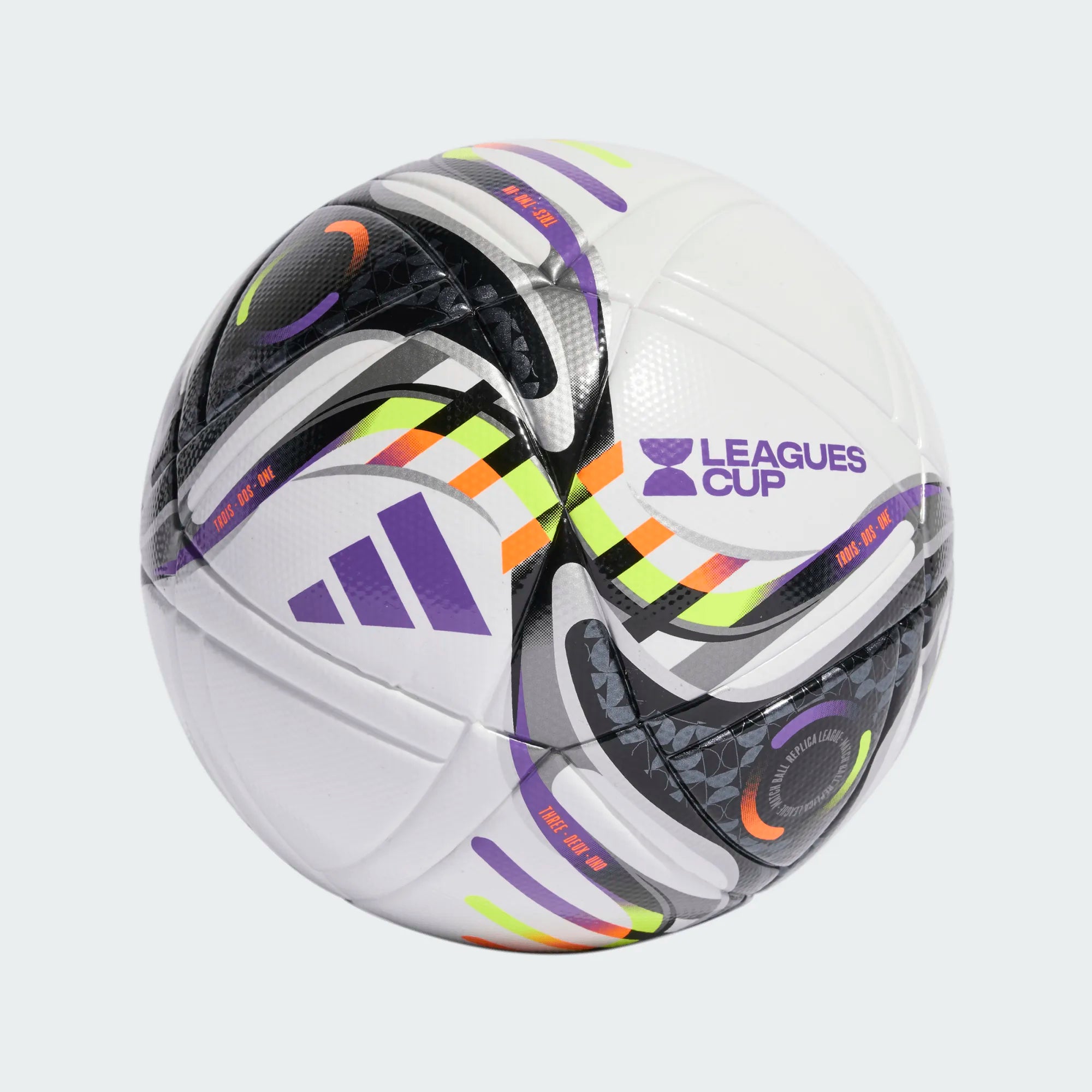Adidas Leagues Cup 25 League Ball-WHITE/BLACK/SORANG/SYELLO