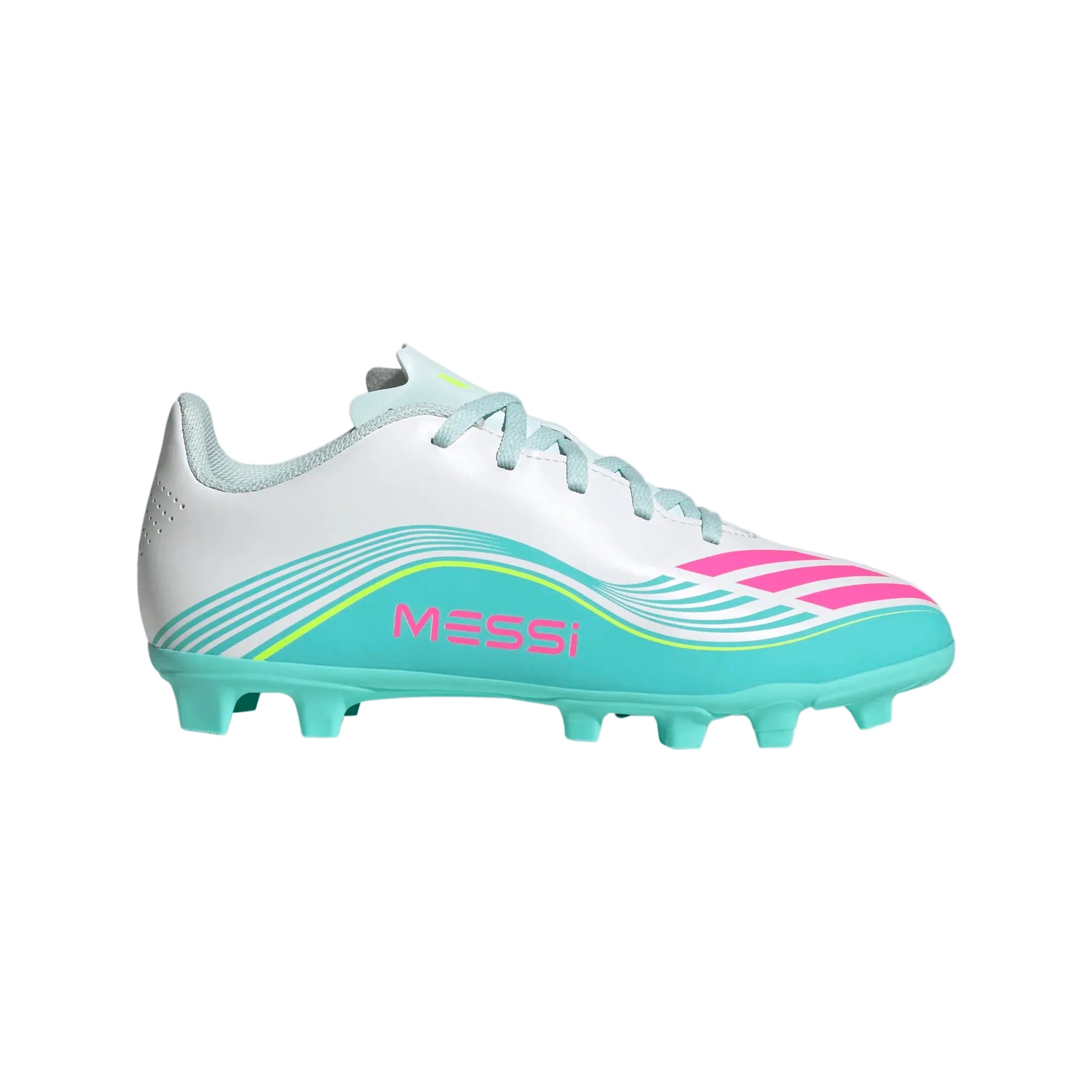 Adidas JR Messi F50 Club FXG FG/MG-FTWWHT/LUCPNK/FLAAQU