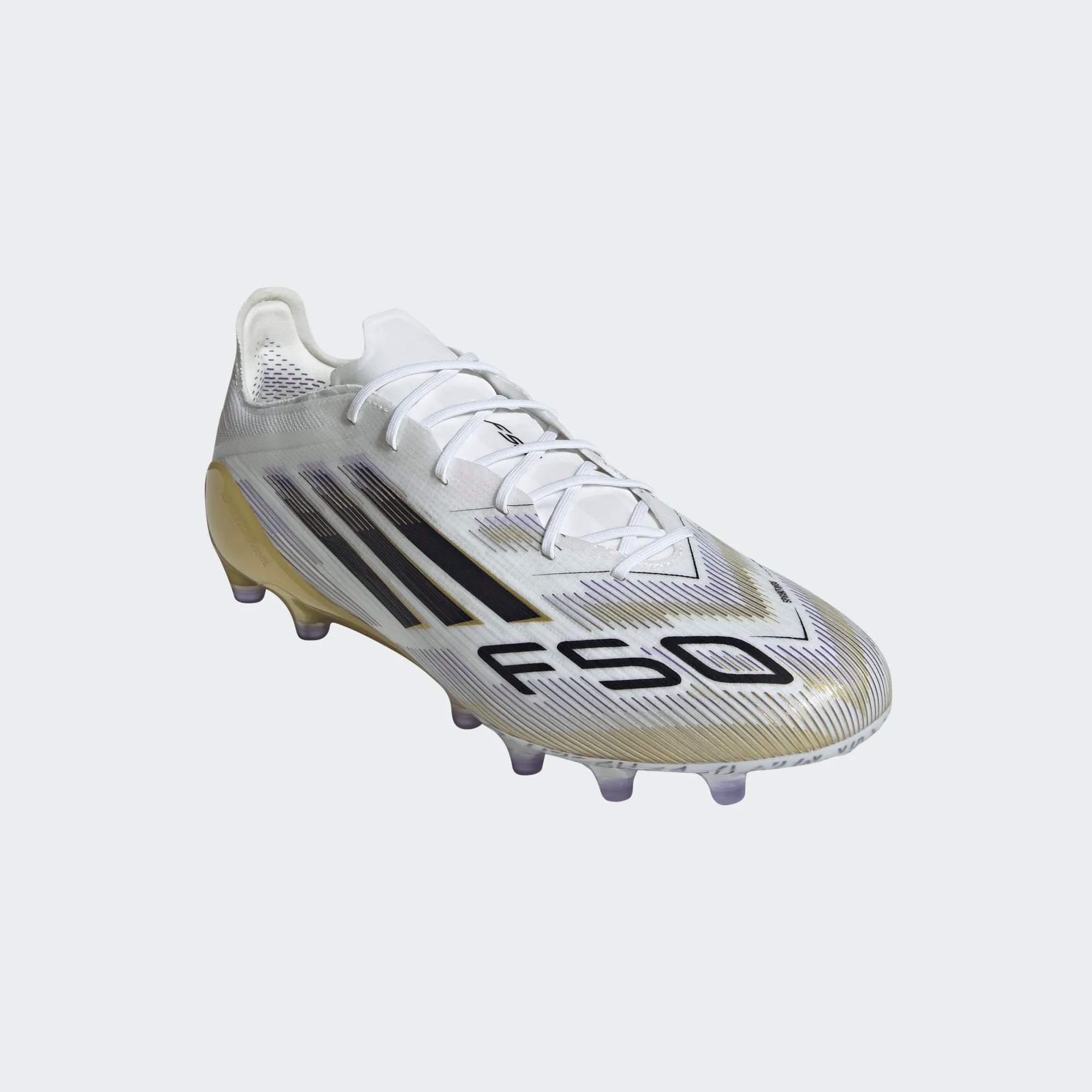 Adidas F50 Elite AG-Cloud White / Core Black / Gold Metallic