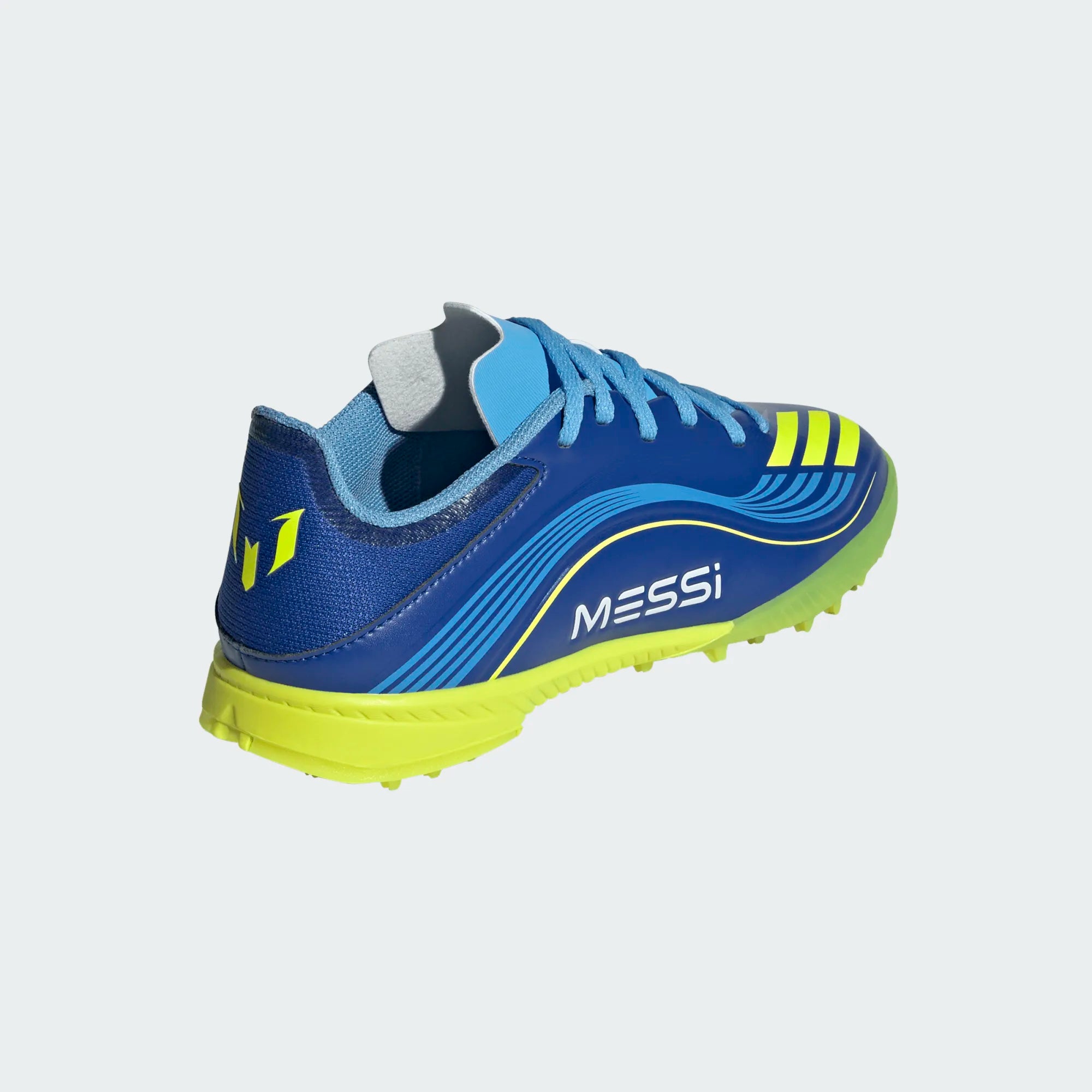 Adidas Jr Messi F50 League Turf Soccer Shoes-ROYBLU/SYELLO/SEBLBU