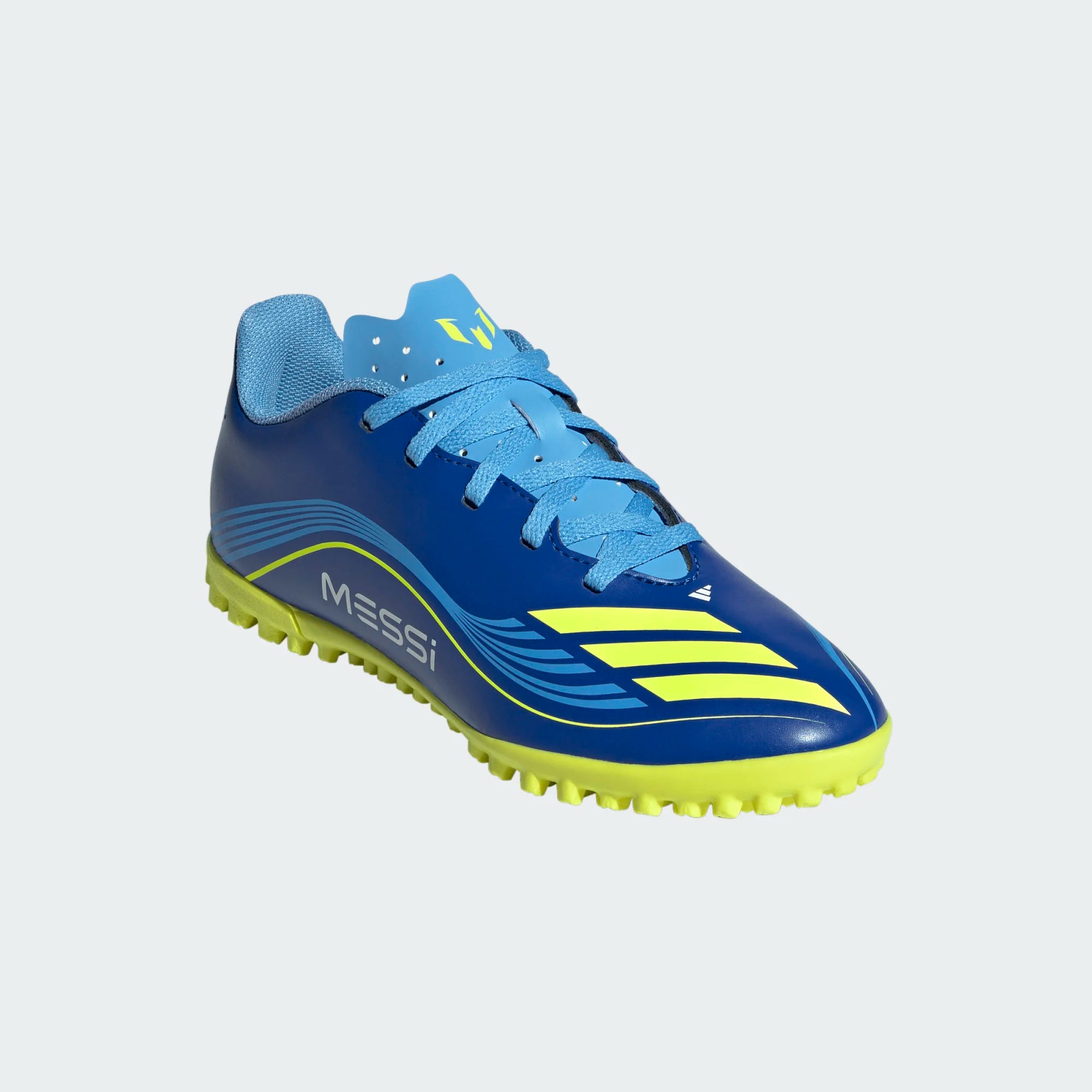 Adidas JR Messi F50 Club Turf Soccer Shoes-ROYBLU/SYELLO/SEBLBU