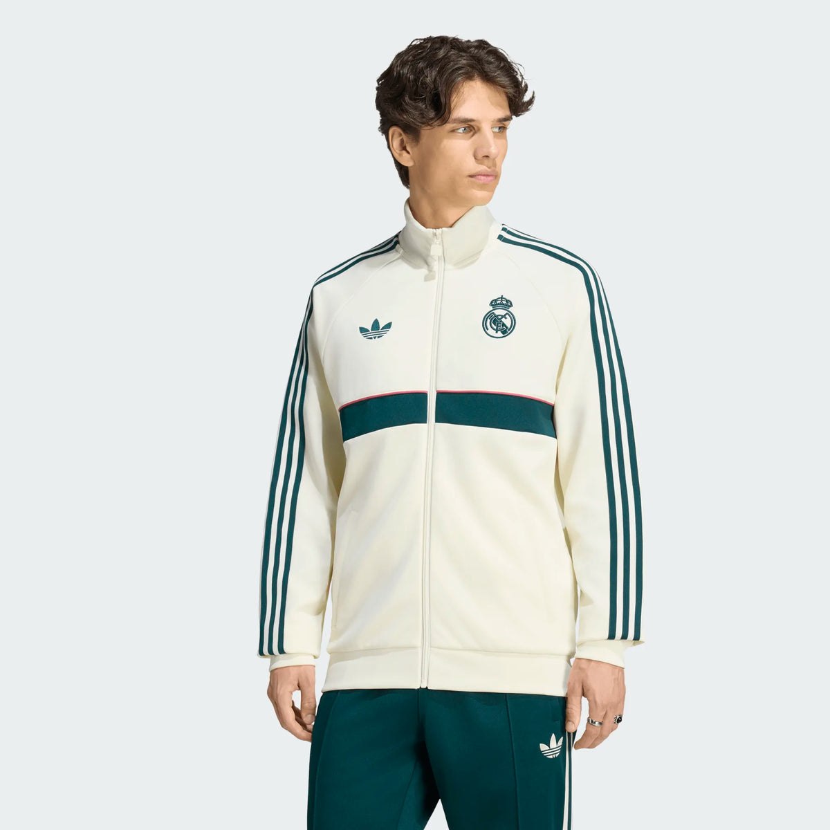 Adidas Men's Real Madrid Originals Track Top Ivory