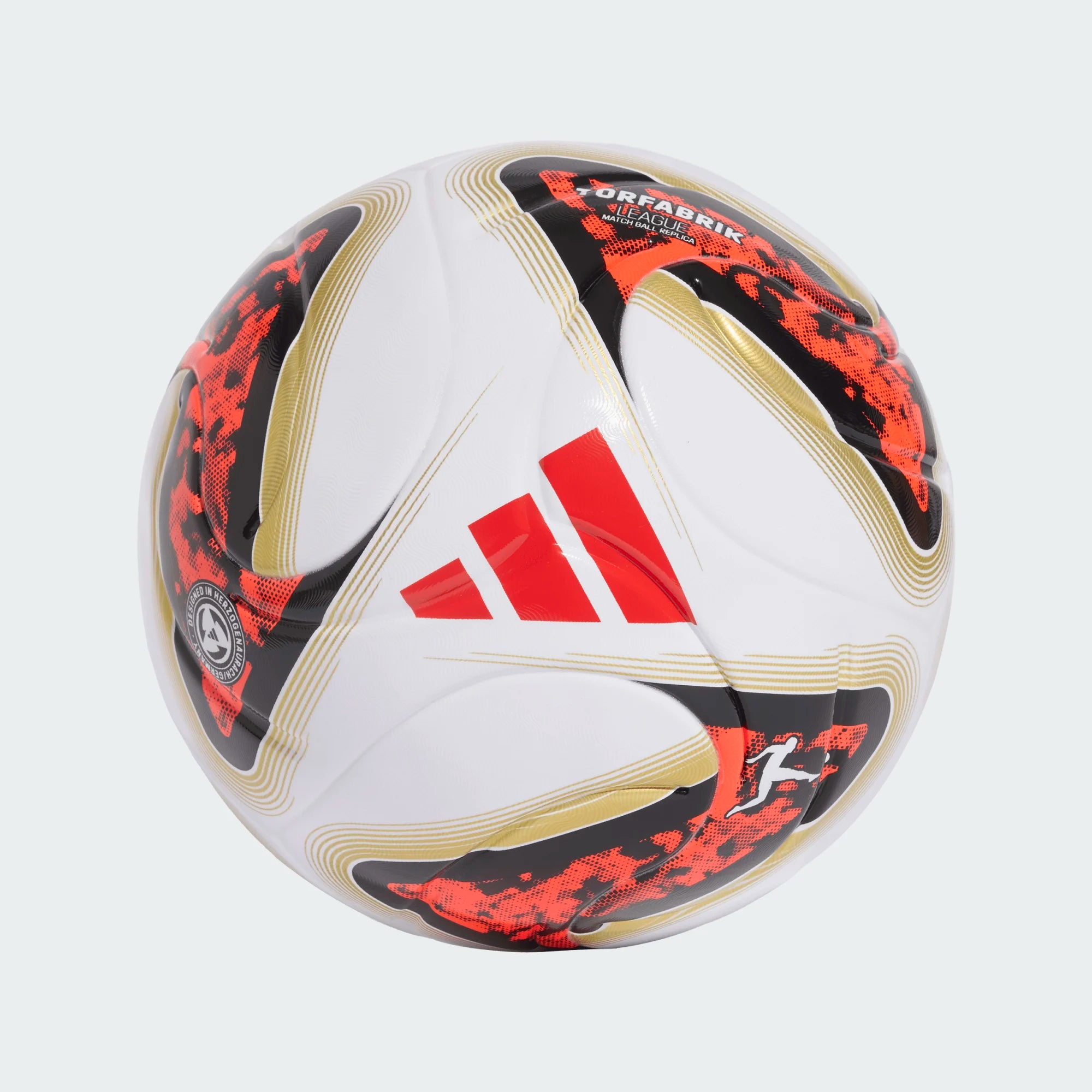 Adidas Bundesliga 26/27 Torfabrik League Ball - WHITE/BLACK/SOLRED