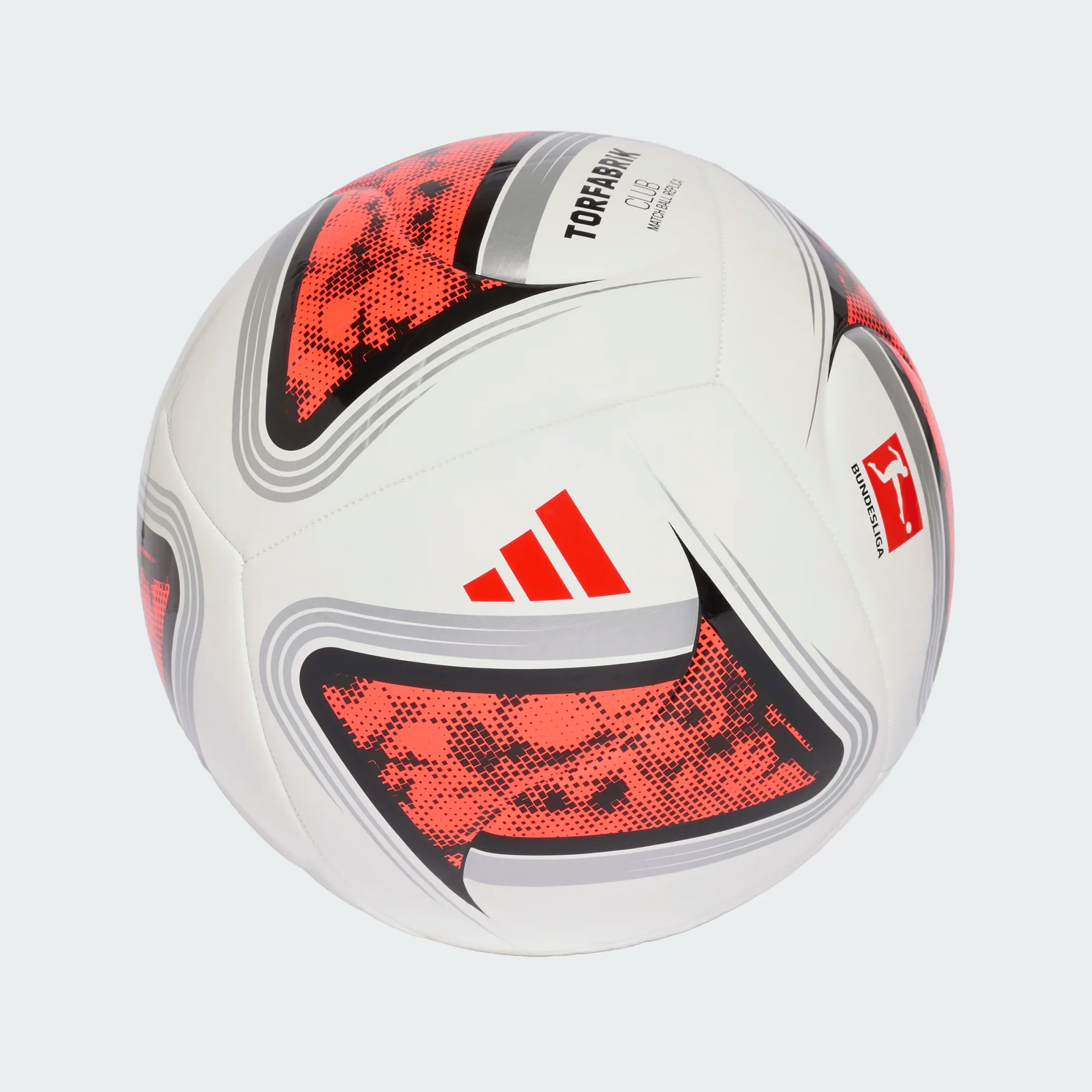 Adidas Bundesliga 26/27 Torfabrik CLUB Ball - WHITE/BLACK/SOLRED