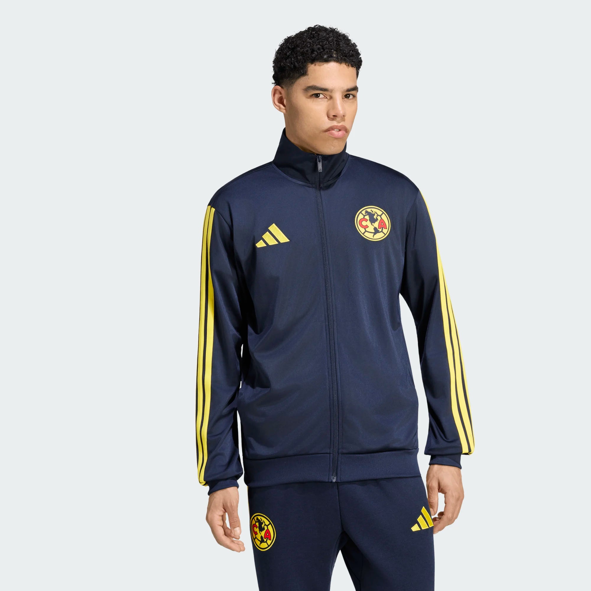 Adidas Club America DNA Track Top Jacket - Navy/Yellow