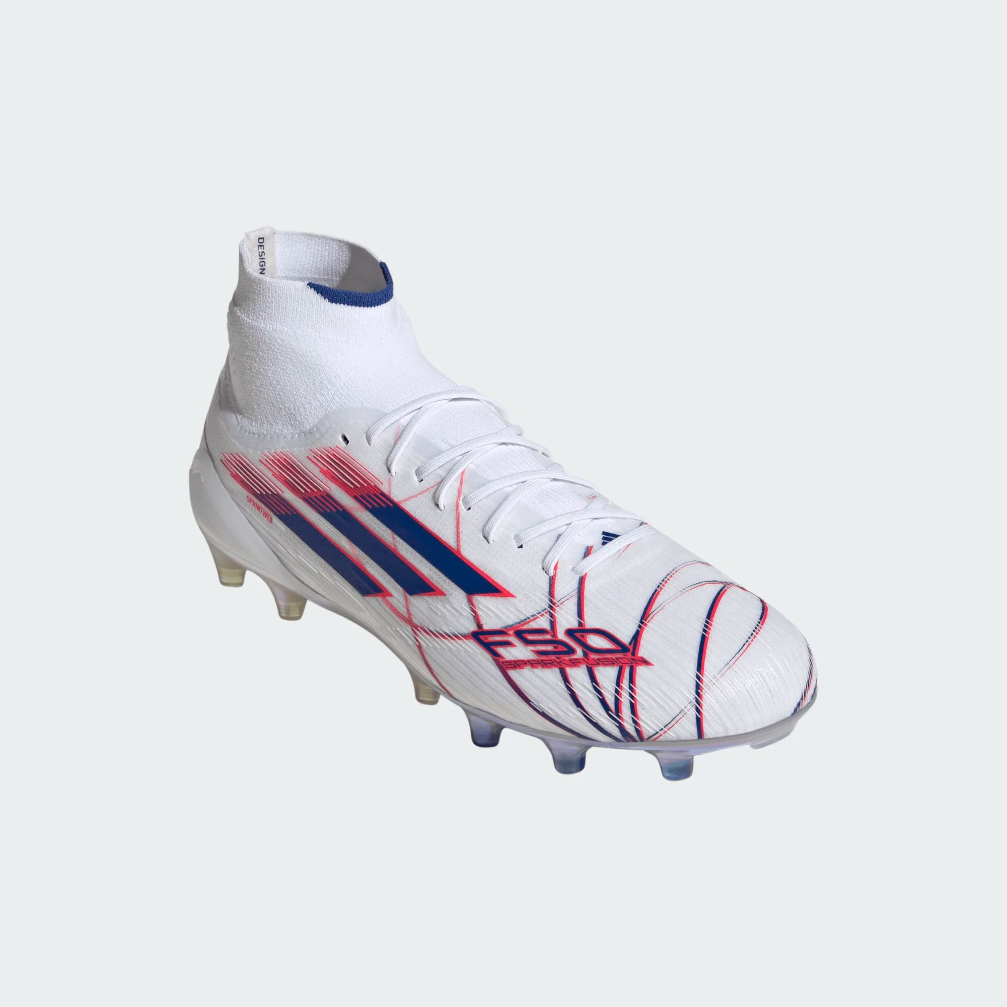 Adidas Women's F50 SPARKFUSION Elite  FG/AG-FTWWHT/ROYBLU/LUCRED