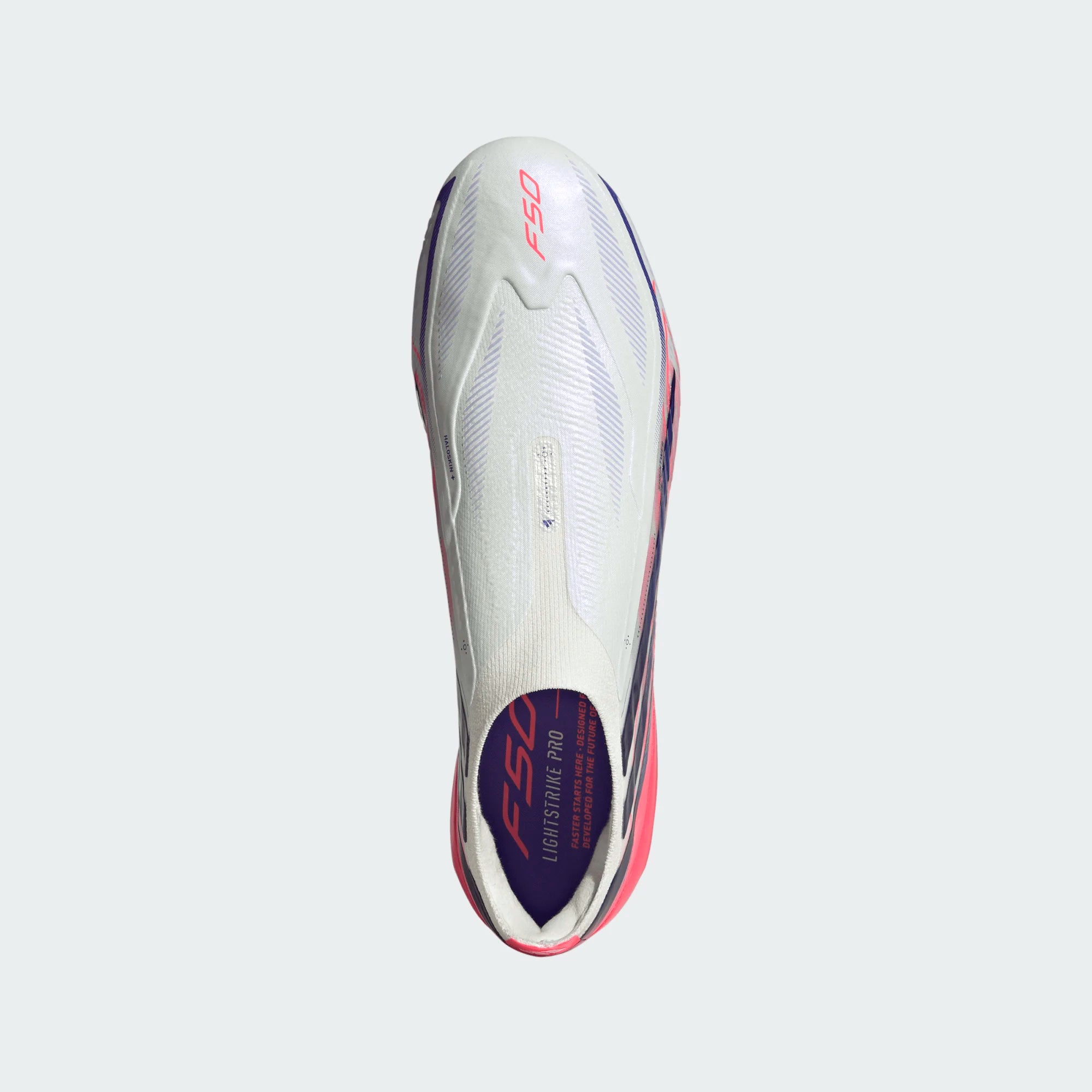 Adidas F50 Hyperfast Elite Laceless FG - FTWWHT/SOLPUR/SOLTUR