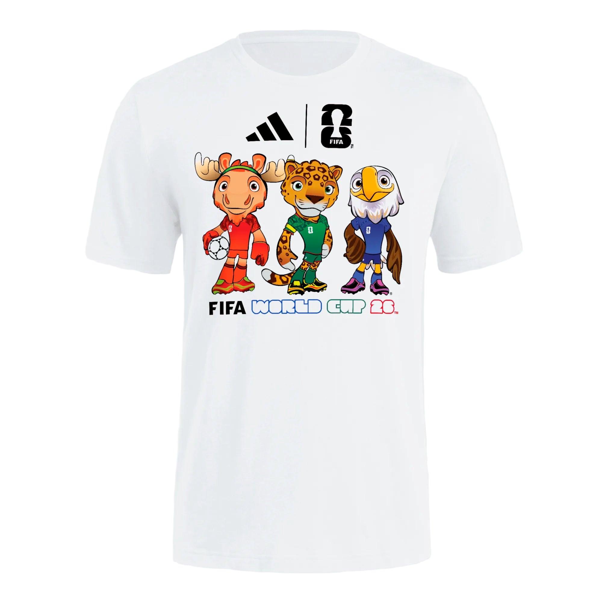 Adidas Youth FIFA World Cup Gear 2026 FIFA World Cup Mascot T-Shirt -White