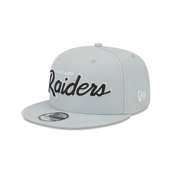 New Era Youth Las Vegas Raiders Script 9FIFTY Snapback Hat - Grey
