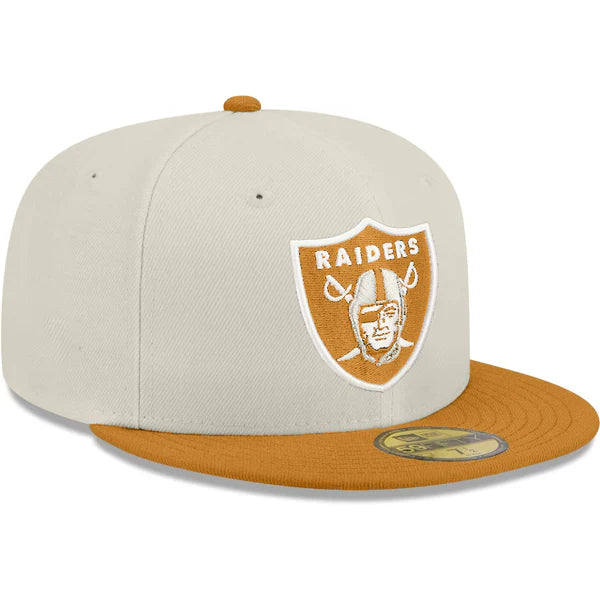 New Era Las Vegas Raiders 2-Tone Color Pack 59FIFTY Fitted Hat-Stone/Light Bronze